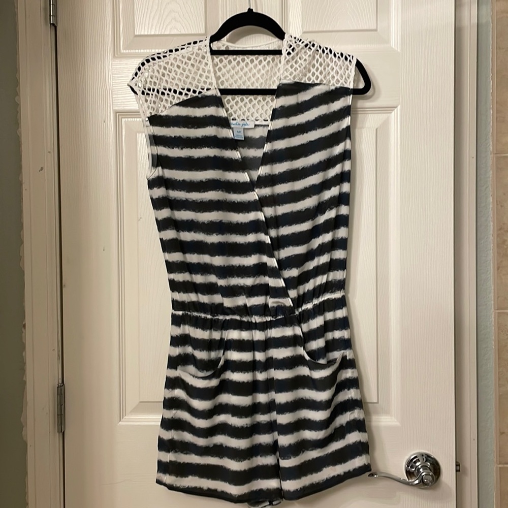 100% silk romper with pockets! Charlie Jade. Size small